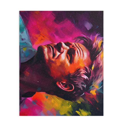 Gordon Ramsay neon jigsaw puzzle vibrant watercolor colors 10" x 8"