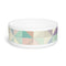 Chic geometric ceramic pet bowl in pastel colors for cats & dogs.