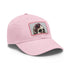 Gothic Rose Skull Baseball Cap in White with Light Brown Patch