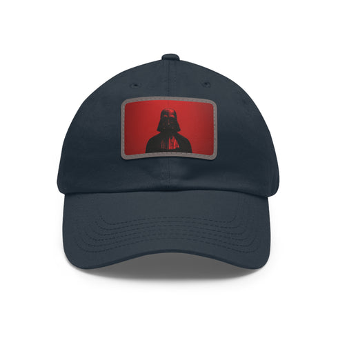 Dark Side Vader Cap in White with Light Brown Patch.