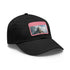 Olympian Summit Snapback hat in White with Light Brown patch