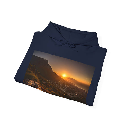 Table Mountain Majesty Hoodie in Navy, Unisex Regular Fit Sweatshirt.