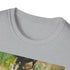 Vibrant charcoal Green Lantern T-shirt with soft brushstroke superhero portrait