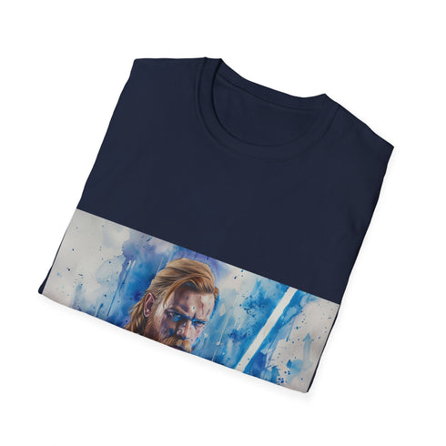Blue Lightsaber graphic t-shirt honoring Jedi Master Obi-Wan Kenobi.