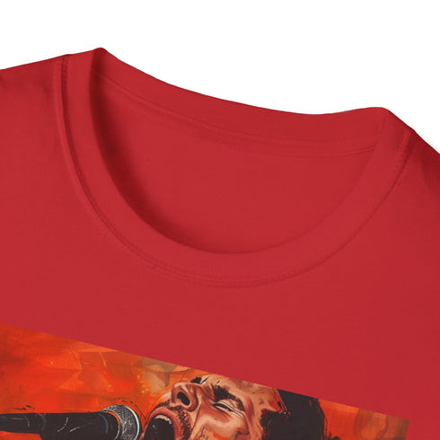 Charcoal Maroon 5 Portrait T-shirt, Cotton Crew Neck Regular Fit.
