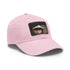 Audrey Hepburn Monochrome Baseball Cap with Light Brown Rectangle Patch.