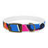 Neon graffiti dog collar in black onyx for medium dogs.