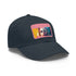 Neon watercolor cap with light brown patch, rectangle shape.