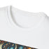 Charcoal cotton T-shirt with intricate fractal pattern crew neck regular fit