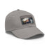 Aussie Pride Baseball Cap in White with Light Brown Rectangle Patch.