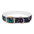 Festive Fireworks Dog Collar: Vibrant M size Black Onyx design.