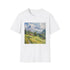 Charcoal watercolor Swiss Alps t-shirt with crew neck and regular fit