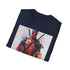 Charcoal cotton Deadpool T-shirt with bold graphic design and crew neck