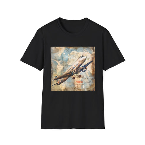 Tales of the Skies: A Vintage Airplane Adventure | T-Shirt | DTG, Men's Clothing, Regular fit, T-Shirts, Unisex, Women's Clothing | Prints with Passion