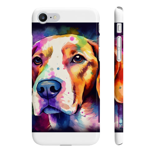 Beagle Love Phone Case: Glossy Slim iPhone 8 Plus & 7.