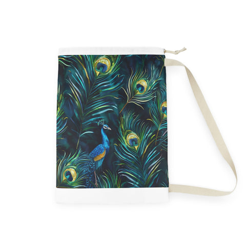 Peacock Feathers Laundry Bag