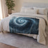 Storm Shaped Like a Spiral Eye Plush Fleece Throw Blanket