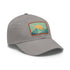Minimalist Alpine Horizon Cap with White Light Brown Rectangle Patch for Outdoor Enthusiast