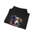 Smiling Collie Majesty Watercolor Navy Hoodie, Regular Fit Unisex Style
