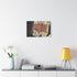 Canyon Walls with Ancient Digital Glyphs Stretched Canvas Wall Art