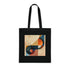 Geometric Fusion Tote Bag - Abstract Black Cotton Tote Bag