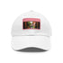 Colorful Marrakech Mosaic garden cap in white with light brown patch.