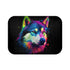 Majestic Husky howling bath mat evokes wild and adventure.