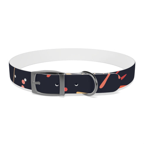 Festive Fireworks Dog Collar in Black Onyx Medium Size