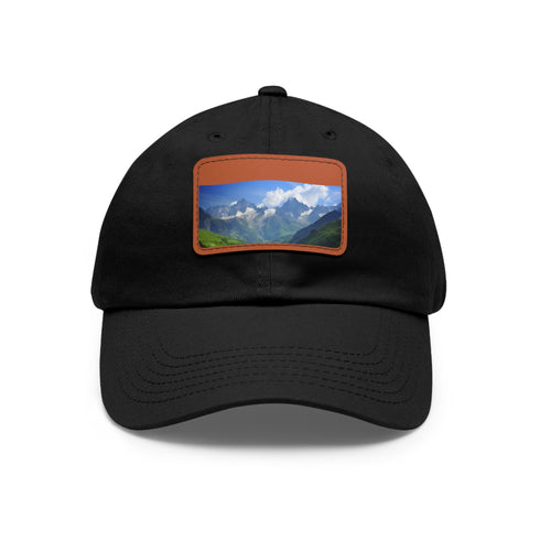 Stylish French Alps peak-inspired white cap.