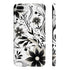 Monochrome flow abstract pattern iPhone case, glossy slim design.