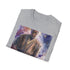 Charcoal crew neck T-shirt featuring Mace Windu illustration in purple blade design