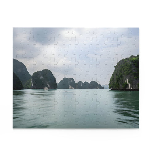 Emerald waters and limestone cliffs jigsaw puzzle for travel lovers.