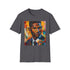 Dynamic Charcoal Usher Portrait T-Shirt in Small Size for Men/Women Stylish Summer.