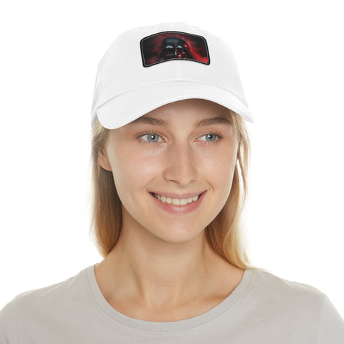 Dark Side Dominator Baseball Cap in White with Light Brown Patch