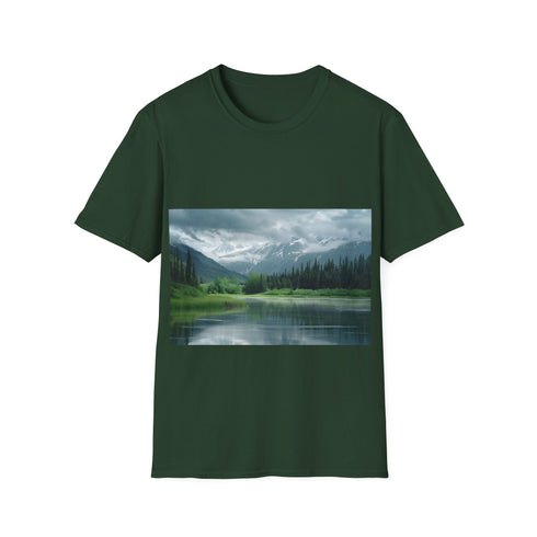 Alaska Adventure Landscapes Tee in Charcoal, Size S_GPSL;