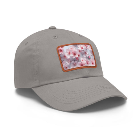 Cherry Blossom Dreams 3D Seamless Baseball Cap, White/Light Brown, Rectangle Unisex Hat