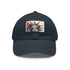 Patriotic American flag baseball cap with unique line drawing splash design.