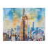 Empire State watercolor puzzle, 10x8 inches, 120 pieces, architecture art.