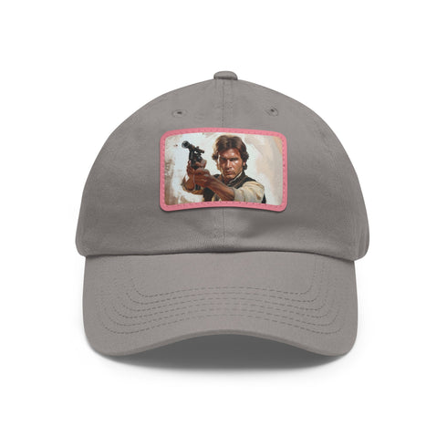 Galactic Smuggler Cap inspired by Han Solo in white, rectangle shape.