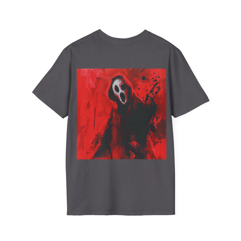 Ghastly Ghostface Scream Shirt in Charcoal - Cotton Crew Neck T-Shirt