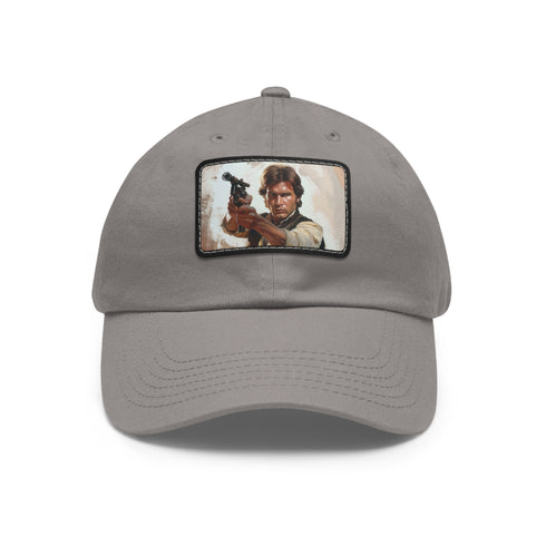 Galactic Smuggler Cap in White with Light Brown patch and Rectangle