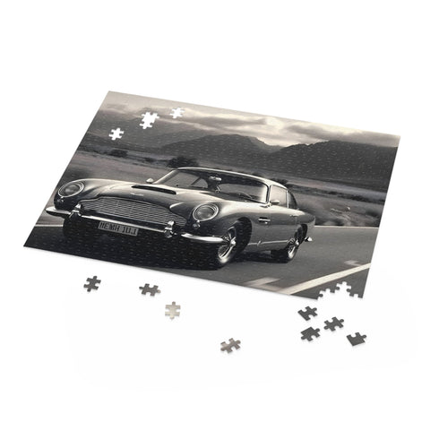 DB5 High Speed Jigsaw Puzzle - Iconic Aston Martin countryside scene.