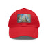 Chrysler Building watercolor cap with white/light brown patch, rectangle design.