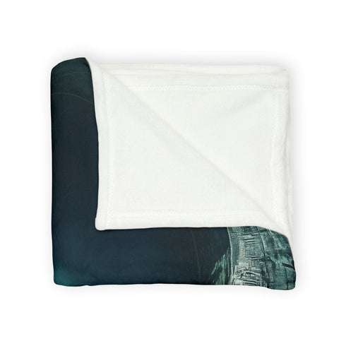 Stargate Opening Beneath Ocean Floor Plush Fleece Throw Blanket
