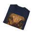Cobra painting T-shirt - Mesmerizing gaze, vibrant hues, intricate scales - Charcoal, S.