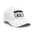 Dalmatian baseball cap, white with light brown patch, rectangle shape, unisex