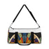 Art Deco inspired small duffel bag with retro roaring '20s patterns.
