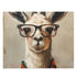 Stylish llama puzzle with trendy glasses design, 120 pieces.