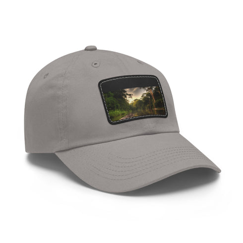 Vibrant Amazon River-inspired unisex cotton baseball cap with unique design.