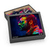 Vibrant George Michael tribute jigsaw puzzle with watercolor neon colors.